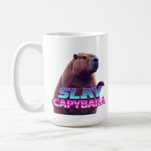 Slay Capybara Funny Animal Meme Gift Kaffeetasse (Links)