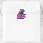 Slay Capybara Funny Animal Meme Gift Quadratischer Aufkleber (Tasche)