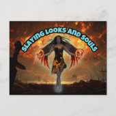 Slay Looks und Souls Halloween Feiertagspostkarte (Vorderseite)