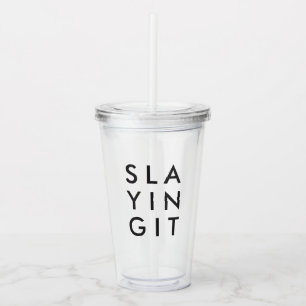 Slay Moderne Minimalistische Fettschicht Acryltrinkbecher