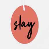 Slay | Modernes Minimalistisches trendy Stilvolles Ornament Aus Metall (Vorderseite links)