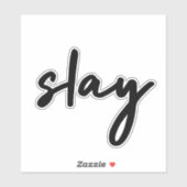 Slay | Modernes, modernes, Minimalistisches Notebo Aufkleber (Blatt)