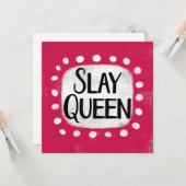 Slay Queen Greeting Card Karte (Vorderseite/Rückseite Beispiel)