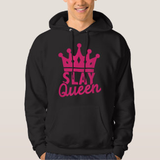 Slay Queen Pink Crown Uni Studentinnenverbindung P Hoodie