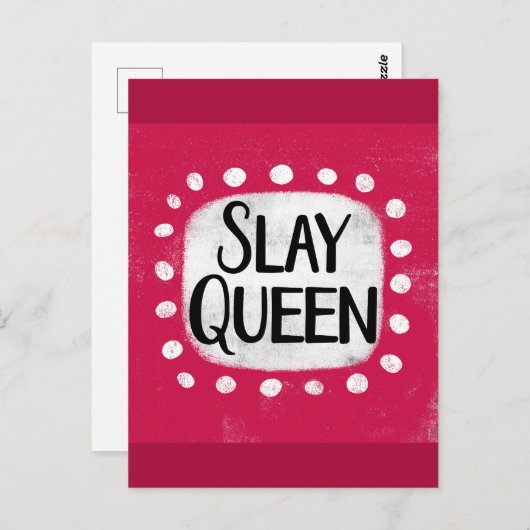 Slay Queen Postcard Postkarte (Vorne/Hinten)