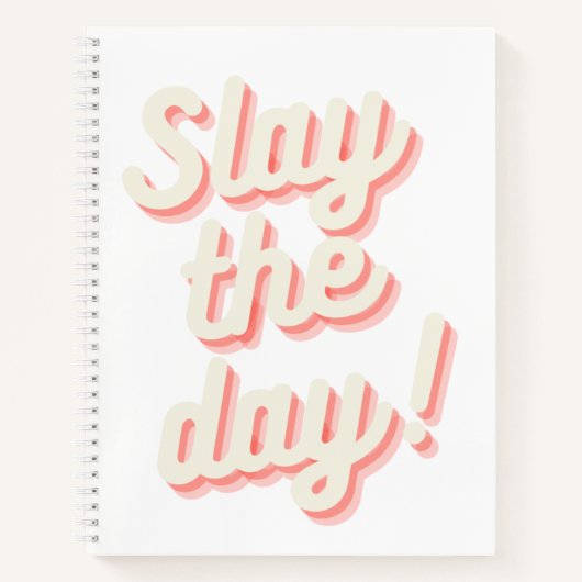 Slay the Day Funny Boss Babe Entrepreneur Notizblock (Vorderseite)