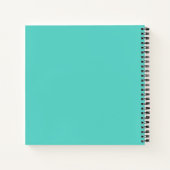 Slay | Trendy Stylish Modern Minimalistisch Cyan G Notizblock (Rückseite)