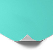Slay | Trendy Stylish Modern Minimalistisch Cyan G Poster (Ecke)