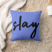 Slay | Urban Blue Modern Trendy Stilvoll Minimalis Kissen (Decke)