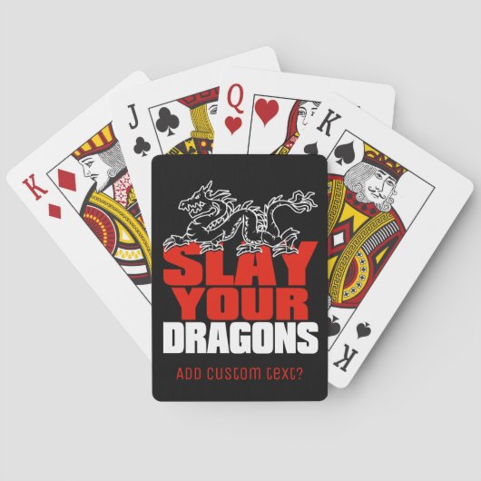 SLAY YOUR DRAGONS, Geschenk für die Fans von Jorda Spielkarten (Rückseite)