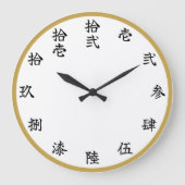 Slayer-Style Kanji Anime Numeral Wall Clock Große Wanduhr (Vorderseite)