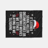 Slaying Or Sleighing Serial Killer True Crime Chri Fleecedecke (Vorderseite (Horizontal))