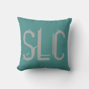 SLC Airport Grunge Typografie Kissen