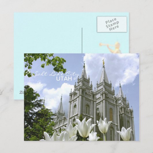 SLC LDS Temple Postcard Postkarte (Vorne/Hinten)