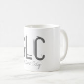 SLC Salt Lake City Airport Typografie Kaffeetasse (VorderseiteRechts)