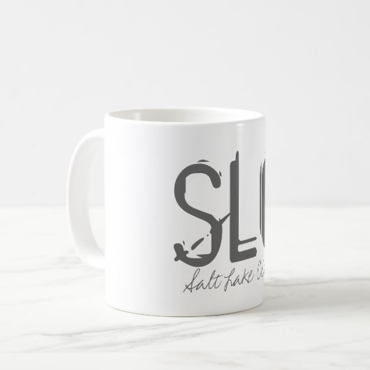 SLC Salt Lake City Airport Typografie Kaffeetasse (Vorderseite Links)