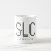 SLC Salt Lake City Airport Typografie Kaffeetasse (Mittel)