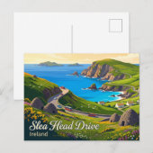 Slea Head Drive Irland Postkarte (Vorne/Hinten)