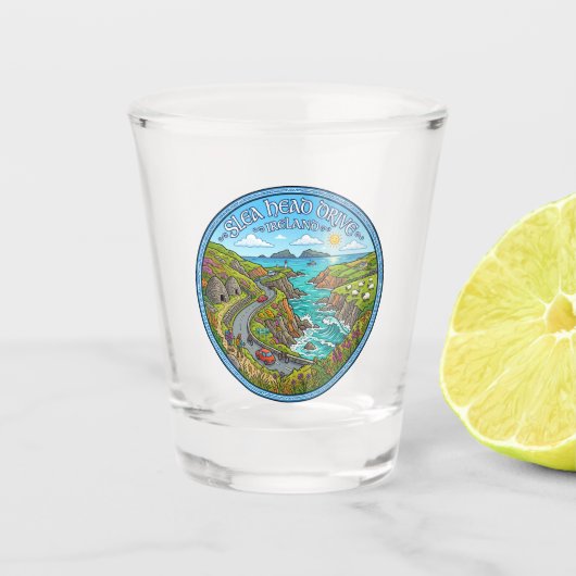 Slea Head Drive Irland Schnapsglas (Vorderseite)