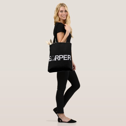 Slearper Tote Bag - Schwarz Tasche (Am Model)