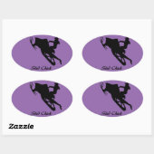 Sled Chick Ovaler Aufkleber (Blatt)