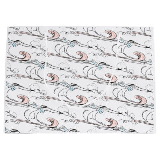 Sled Dog Christmas Geschenktasche Große Geschenktüte