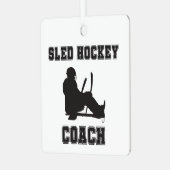 Sled Hockey Coach Weihnachten Ornament Aus Metall (Vorderseite links)