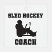 Sled Hockey Coach Weihnachten Ornament Aus Metall (Vorderseite)