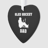 Sled Hockey Vater Ornament (Vorderseite)