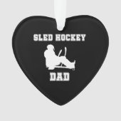 Sled Hockey Vater Ornament (Vorderseite)