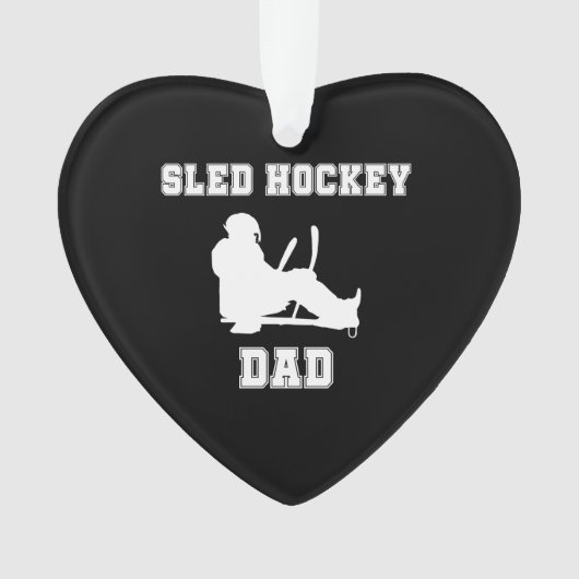 Sled Hockey Vater Ornament (Vorderseite)