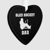 Sled Hockey Vater Ornament (Vorderseite)