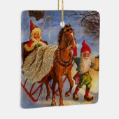 "Sled Ride at Night" von Jenny Nystrom Keramikornament (Rechts)