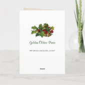 SledChildren Vintage Weihnachtskarte Feiertagskarte (Rückseite)