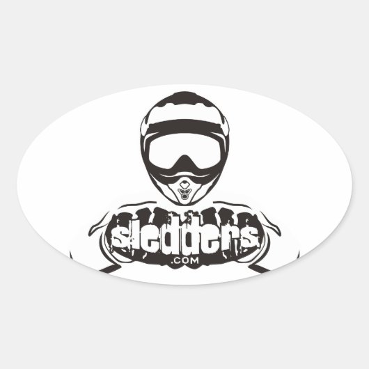 Sledders.com Oval Window Stickers (Vorderseite)