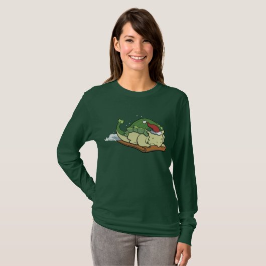 Sledding Ankylosaurus-Shirt T-Shirt (Vorne ganz)
