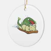 Sledding Ankylosaurus-Verzierung Keramik Ornament (Links)