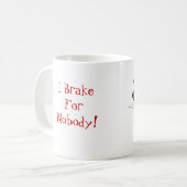 Sledding, bremse ich für niemand! kaffeetasse (Vorderseite Links)
