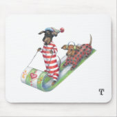 Sledding Dachshunds Mousepad (Vorne)