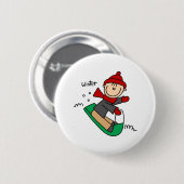 Sledding den Winter-Schnee-Knopf Button (Vorne & Hinten)