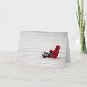 Sledding Feiertagskarte