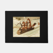 Sledding Fuchs-Fußmatte Fußmatte (Vorderseite)