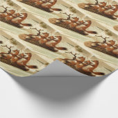 Sledding Füchse Geschenkpapier (Ecke)