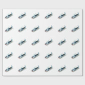 Sledding Geschenkpapier des Speerfisches (Flach)