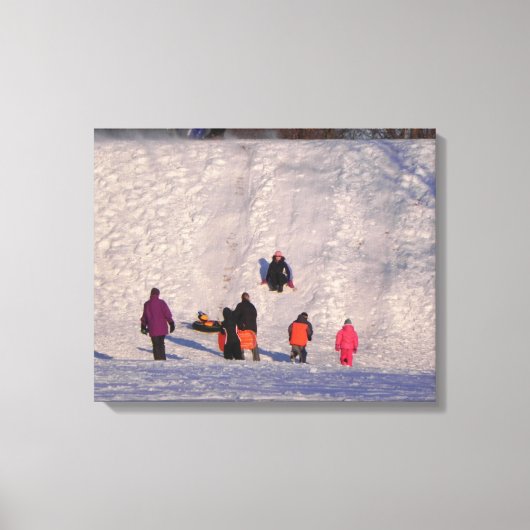 SLEDDING HÜGEL EINGEWICKELT LEINWANDDRUCK (Vorderseite)
