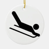 Sledding Keramik Ornament (Vorne)
