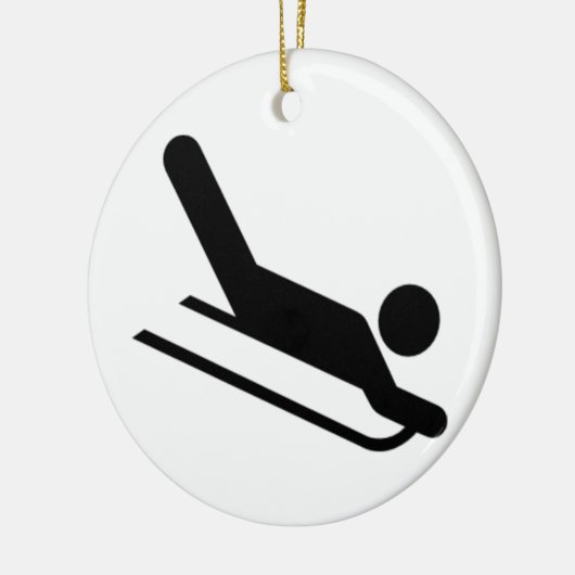 Sledding Keramik Ornament (Links)