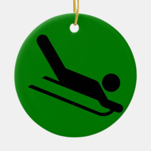 Sledding Keramikornament (Vorne)