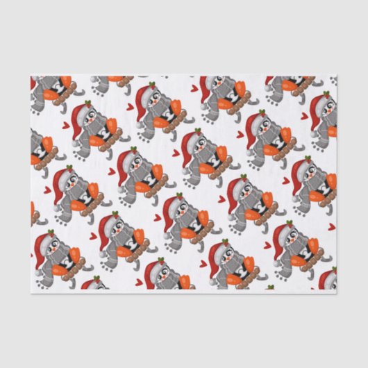 Sledding Penguin Seidenpapier (Vorderseite)