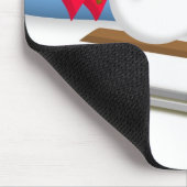 Sledding Schneemänner Mousepad (Ecke)